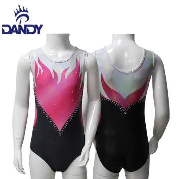 Custom black and pink leotards