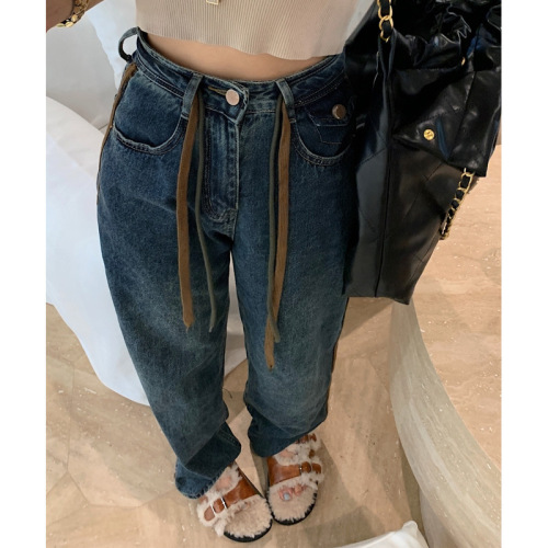 Womens High Waist All Match Pants Wide Leg Jeans for Women High Waist Manufactory