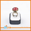 Fashion röd strass antik brons Ring
