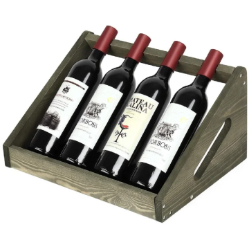 Eco-Friendly Standing Wood Wine Rack for Kitchen Storage