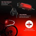 Luce posteriore in bicicletta ricaricabile USB