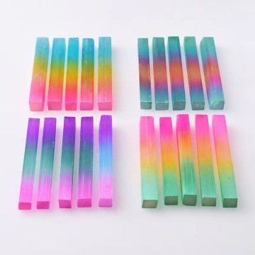 Colorful Hand-Polished High-Quality Natural Selenite Wand for Treatment
