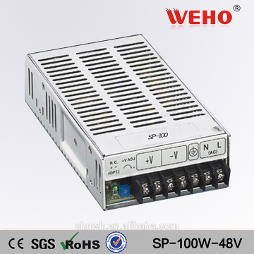 WH high efficiency SP series 100W ac to dc 48v power supply with PFC