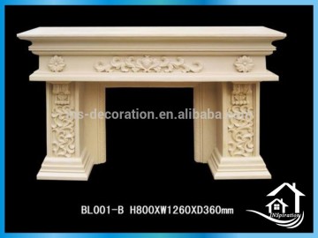 Cast stone fireplace mantels