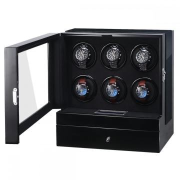 Six Rotor Watch Winder With Extra Storage