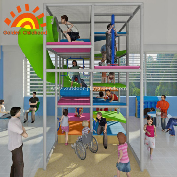 Kanak-kanak Main Struktur Peralatan Dalaman Dengan Slide