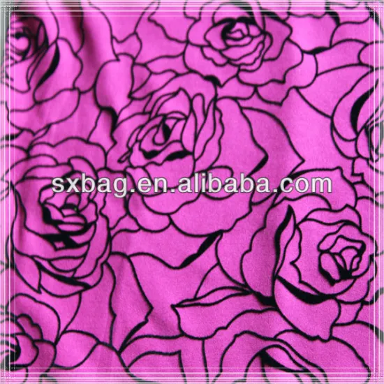 Air layer spandex flocking fabric