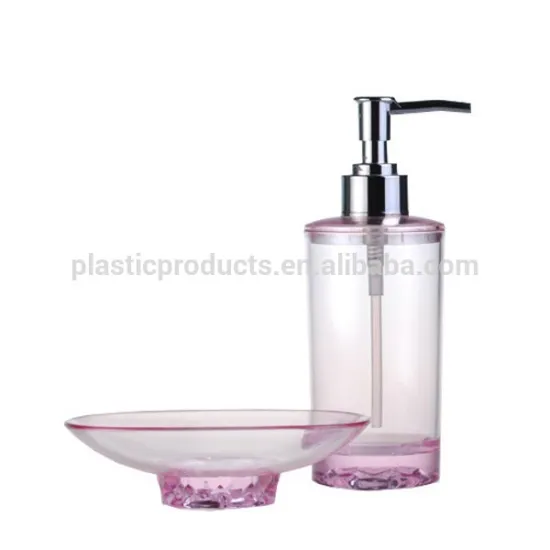 Fancy transparent acrylic plastic lotion pump bottle