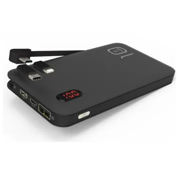 wholesale Mobile Phone Chargers 20000mah mobile power bank with built in charging cable for android and iphone