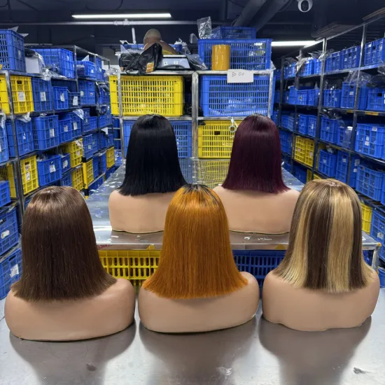 13x4 HD Full Lace Raw Vietnamese Glueless Lace Frontal Bob Wig with Curly Lace Closure