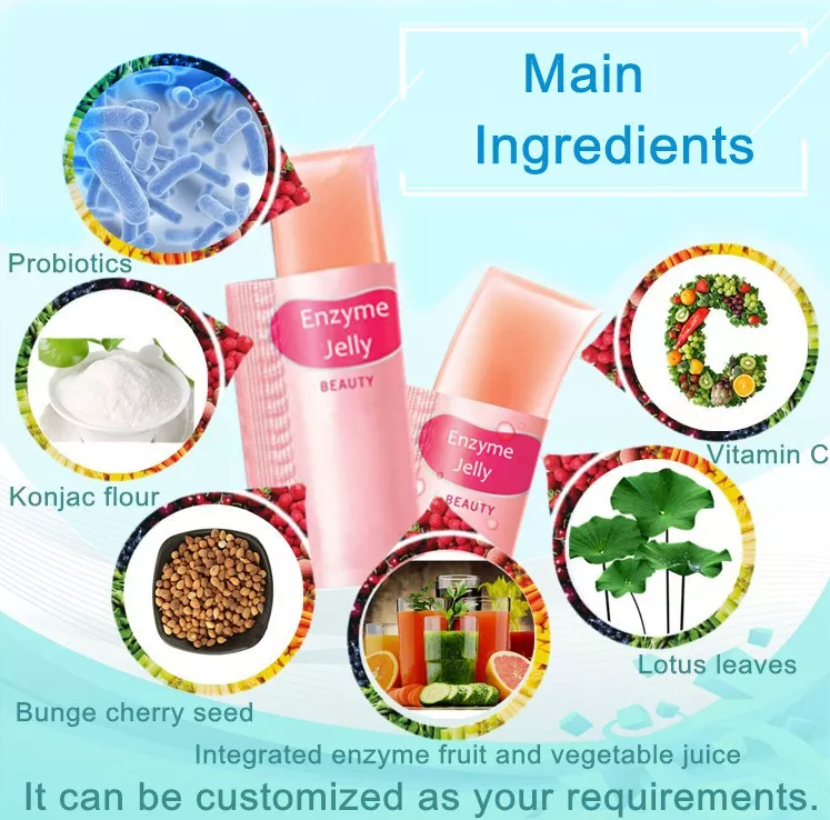 Vegan Private Label Cleanse Weight Loss Fruit Detox Beauty Shape Slimming Enzyme Jelly Stick Slim