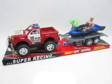 FRICTION POLICE CAR WITH SHIP