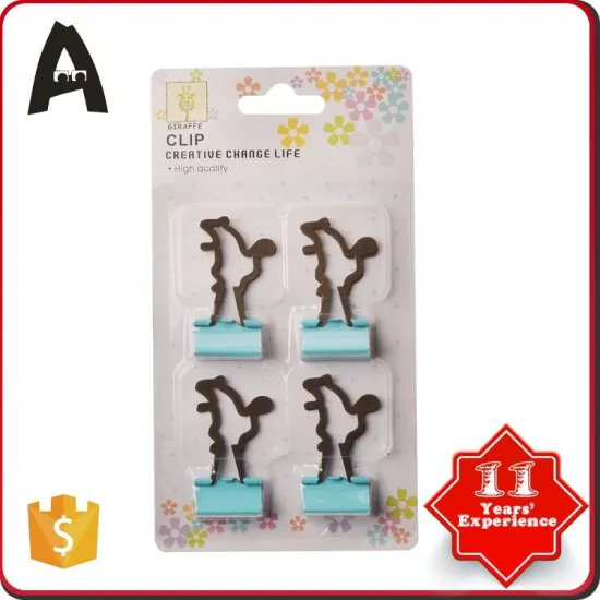 China factory supply assorted shaped metal binder clip