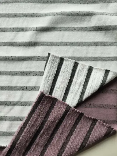 Cotton Poly Stripe Terry