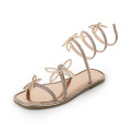 Exquisite butterfly strap flat sandals