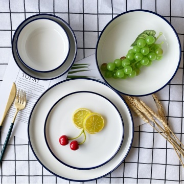 popular dishes set Salad plate charger plate porcelain bowls tableware ceramic plate ceramic bowl