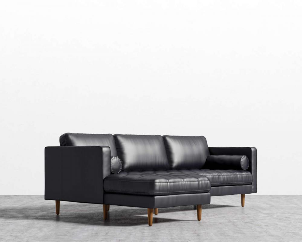 Luca Sectional Angle Genuineleather Florenceblack