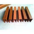 Wood grain U shape aluminium profile