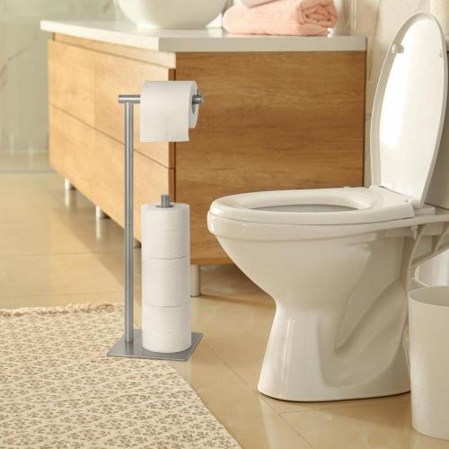 Silver Metal Base Bathroom Paper Organization Holder