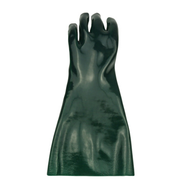 Triple Dipped green pvc gloves with sandy finish