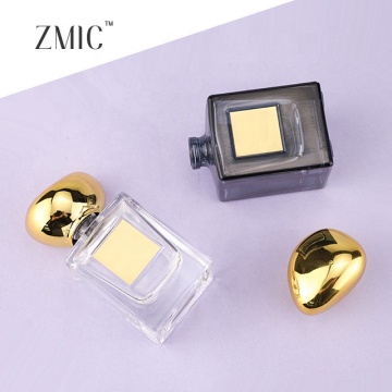 Square 25ml Clear Black Gold Glass Perfume Atomizer Spray Bottle