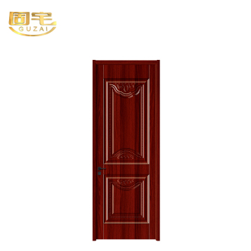 Red Spliced Wood Carved Interior Timber Door