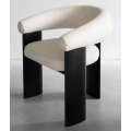 Cadeira de jantar nórdica elegante de veludo para restaurante moderno