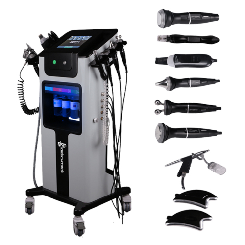 8 in 1 hydrafacial oxygen jet aqua peel machine microdermebrasion skin rejuvenation cryo facial and eye lifting beauty tools