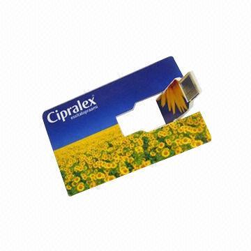 Business Gift Credit Card USB Stick, Made of Plastic