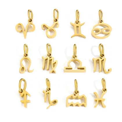 New Charm Zodiac 12 Zodiac Sign Necklace Pendants