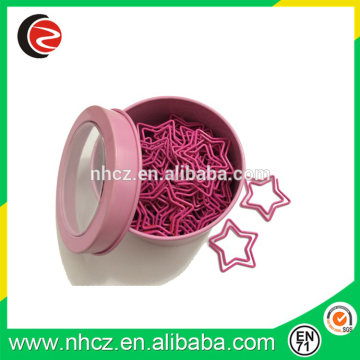 Star Shaped Paperclips in Tin Box