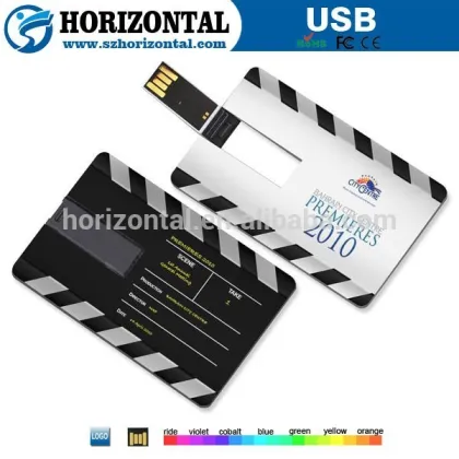 Business promotion gift free full color printing credit card usb flash drive Paypal accept
