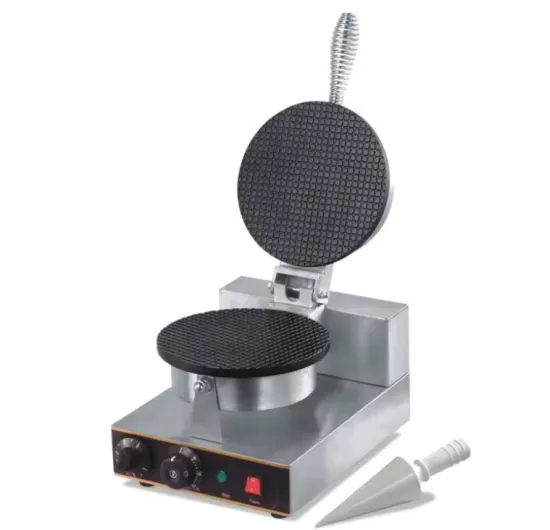 Professional Cast Iron Waffle Maker and Ice Cream Cone Baker for Restaurants and Home Use