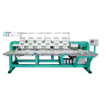 6 Heads Computerized Flatbed Embroidery Machine , 9 Colors