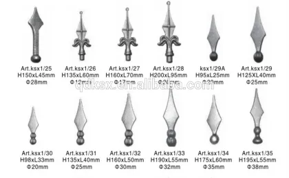 hot sale wrought iron spear withwater chestnut group