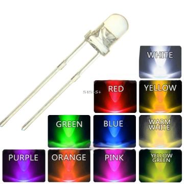 1000pcs/lot F3 10 Colors 3MM LED Light Diode Kit
