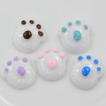 Kawaii Mini Cat Claw Shaped Resin Cabochon Flatback Beads Slime For Kids DIY Craft Decor Charms Phone Shell Decor