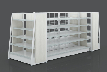 Steel-Wood Supermarket Shelf For Sale