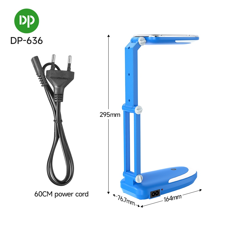 Rechargeable Foldable LED Desk Reading Lamp with Battery