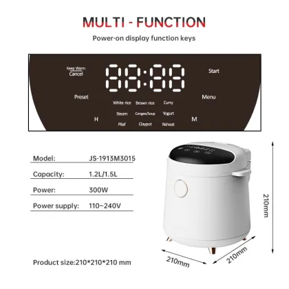 Josoo Smart Fish Cooker Kitchen CE ROHS Home Appliance - Smart Rice Cooker Pot Mini Rice Cooker