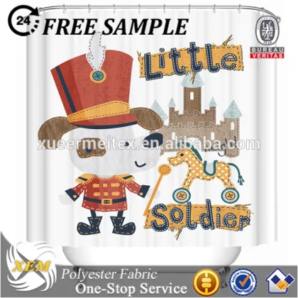 Shower Curtain printed hookless shower curtain