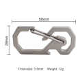 5 IN1 Multifunktionaler Titan -Karabiner -Schlüsselkettenhalter