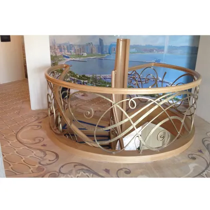 Modern Spiral Stairs with Elegant Decoration