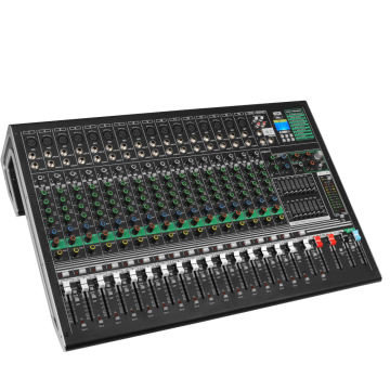 Professional 16-Channel Audio Mixer with Built-in DSP Reverb Effect and Digital Console for Music DJ Use