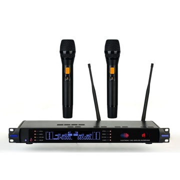 RIY-06 Sistema di karaoke del microfono wireless a tubo a 2 canali