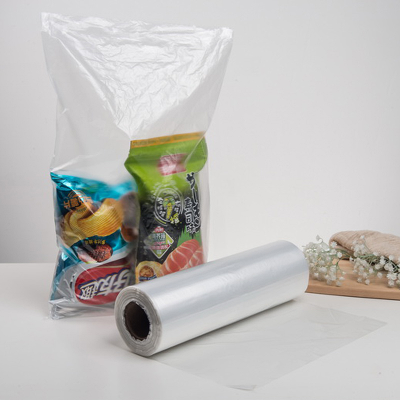 Supermarket Using Food Grade PE Material Rolls Food Storage Plastic Custom Bag in Transparent Clear Color