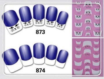hot sale 3D eco friendly french black white lace flower nail art sticker decoration set