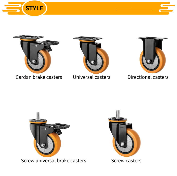 3 Inch Screw Universal Wheel With Brake, High Quality 3 Inch Screw ...
