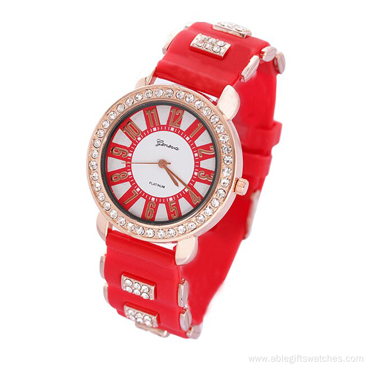 Colorful Custom Silicone band Watch for Women