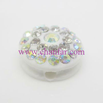 wholesale AB crystal pave resin beads jewelry